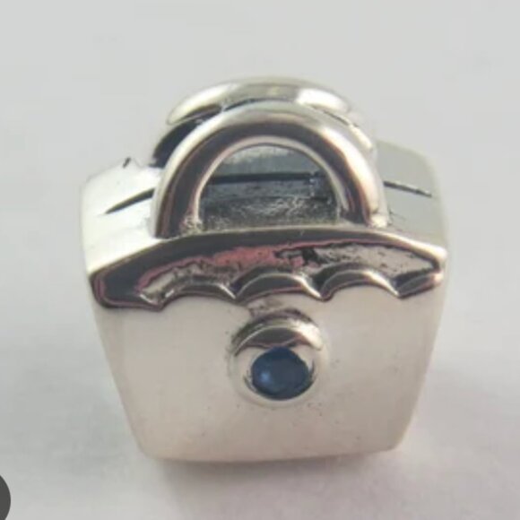 Pandora Blue Zirconia Handbag Charm (790478CZB) - Picture 2 of 2